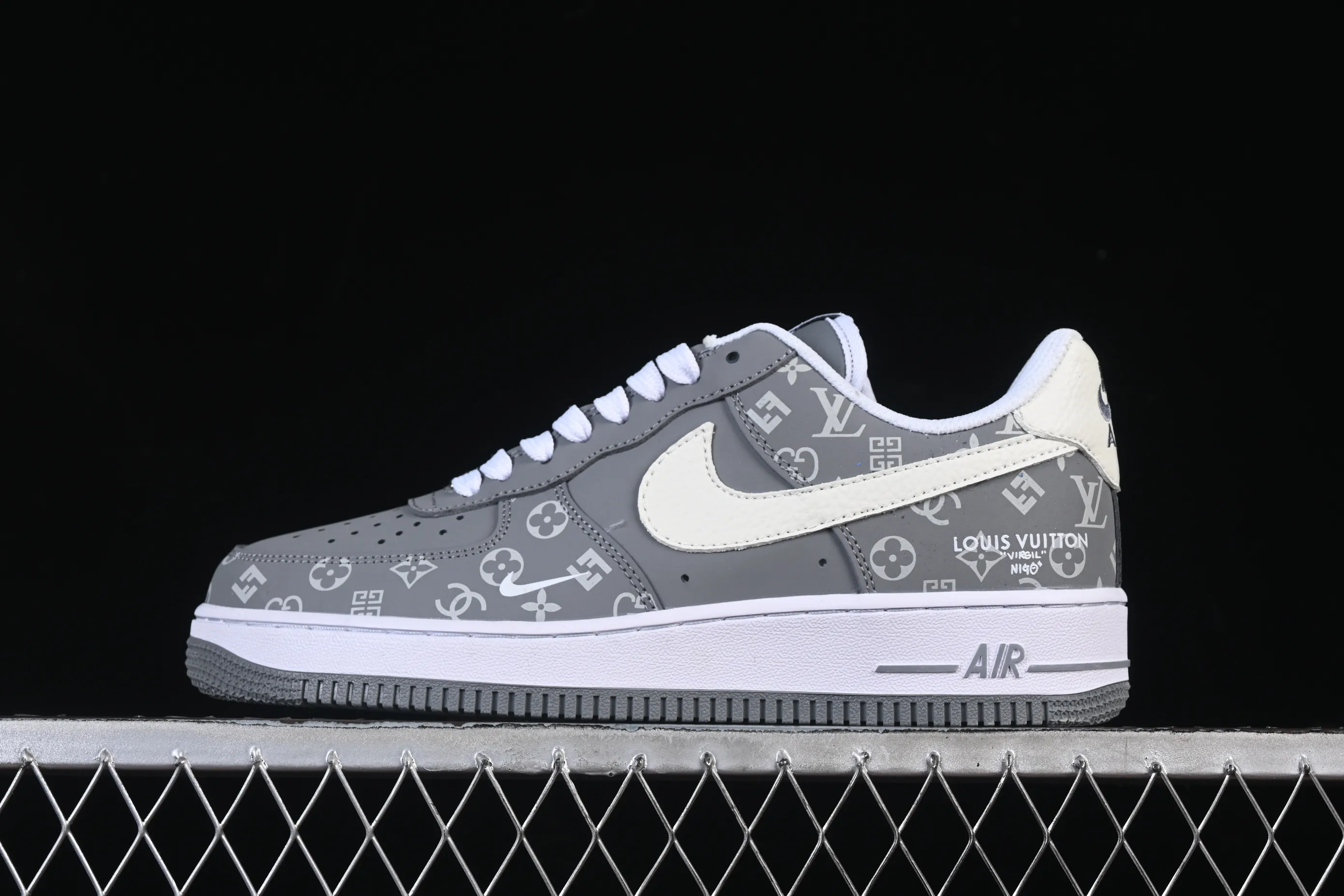 All categories Nk Air Force 1 Air Force series Nk Air Force 1 Low Air Force low-top Nike Air Force 1'07 Low joint gray and white print Air Force 1 low-top casual sneakers NH0601-575